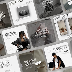 Digital Marketing Agency Templates Canva Posts, Social Media Manager Post, Social Media Instagram Templates, Marketing & Digital Agency Post