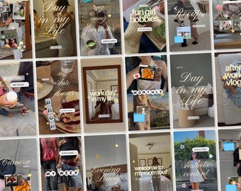 Viral Instagram Reel Templates for Content Creators, Aesthetic Canva Video Bundle for Personal Branding UGC Influencers iOS Tiktok Vlog