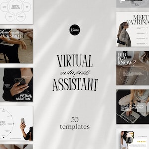 Virtual Assistant Instagram Post Templates,Instagram Virtual Assistant Social Media Posts,Business Coach Template,Social Media Manager,Canva