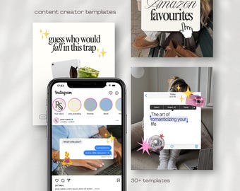 Content Creator Instagram-postsjablonen voor influencers Socialmediamanagers UGC-plakboek Trending Esthetiek iOS-kern Bewerkbare Canva-post