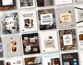 Content Creator iOS core Instagram Post Templates for Influencers Social Media Managers UGC Scrapbook Modern Aesthetic Editable Canva Post