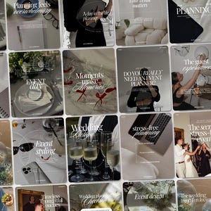 Instagram-sjablonen voor sociale media marketingberichten voor evenementen- en trouwplanners - Bewerkbare Canva-bundel
