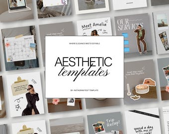Pinterest Instagram Post Templates | Scrapbook iOS Core Canva (30+)