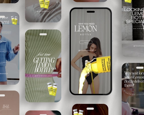 lemon bottle fat dissolving video Lemon Bottle Instagram Reels, Fat dissolving Instagram Reels, Lemon Bottle  Video, Weight Loss Templates, Lemon Bottle Social Media, Branding