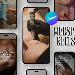 Medspa Instagram Reels for Social Media Marketing, Skincare video, Esthetician & Nurse Injector Reels, Hydrafacial, Botox Filler Reel, Canva