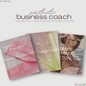 Business Coach Instagram Post Templates, Pink Aesthetic, Social Media Marketing Agency & Social Media Manager Branding, Mindset Coach, Luxe