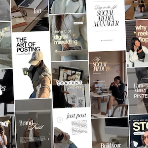 1000+ Instagram Template Bundle for Social Media Manager Business Coach Content Creator Agency Digital Marketing SMM iOS Canva Post Stories