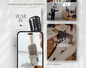 Podcast Instagram Templates, Podcast Post, Canva Templates, Bold Pink Podcast Social Media Branding, Coach Instagram Template, Marketing