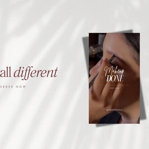 Makeup Artist Instagram Reels, Luxury MUA Video Reels, Makeup Instagram & TikTok, Beauty Salon Social Media Posts Canva image 8