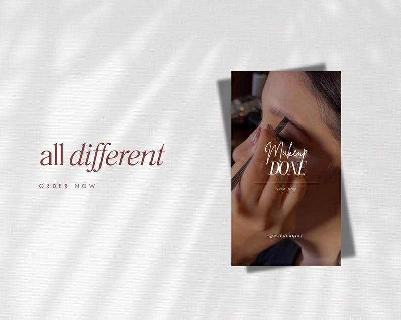 Makeup Artist Instagram Reels, Luxury MUA Video Reels, Makeup Instagram & TikTok, Beauty Salon Social Media Posts Canva image 8