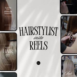 ヘアスタイリスト Instagram ビデオリール、ヘアサロン ブランディング、美容師 Instagram リール、ヘアケア Instagram、高級ヘアスタジオ、Canva