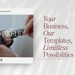 Makeup Artist Instagram Reels, Luxury MUA Video Reels, Makeup Instagram & TikTok, Beauty Salon Social Media Posts Canva image 6