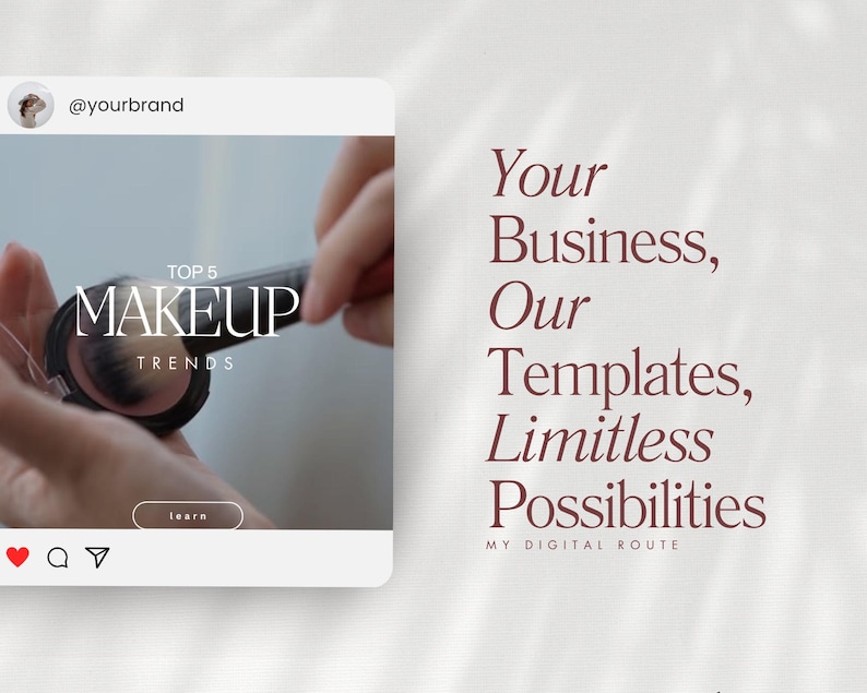 Makeup Artist Instagram Reels, Luxury MUA Video Reels, Makeup Instagram & TikTok, Beauty Salon Social Media Posts Canva image 6