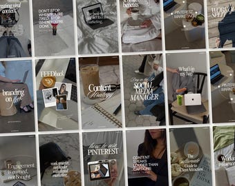Modelli di Instagram Reels senza volto per marketing digitale, social media manager, coach, creatori di contenuti, pacchetto video virali TikTok, UGC, Canva