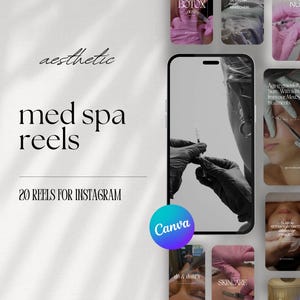 Medspa Instagram Reels for Social Media Marketing, Skincare video, Esthetician & Nurse Injector Reels, Hydrafacial, Botox Filler Reel, Canva