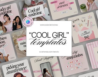 Feminine Instagram Templates: Canva Social Media Posts (Digital Download)