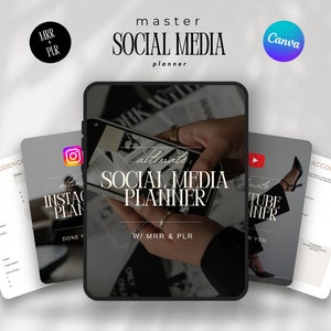 MRR & PLR Social Media Content Planner, Social Media Manager Template with  Master Resell Rights, Digital Marketing, Private Label Rights