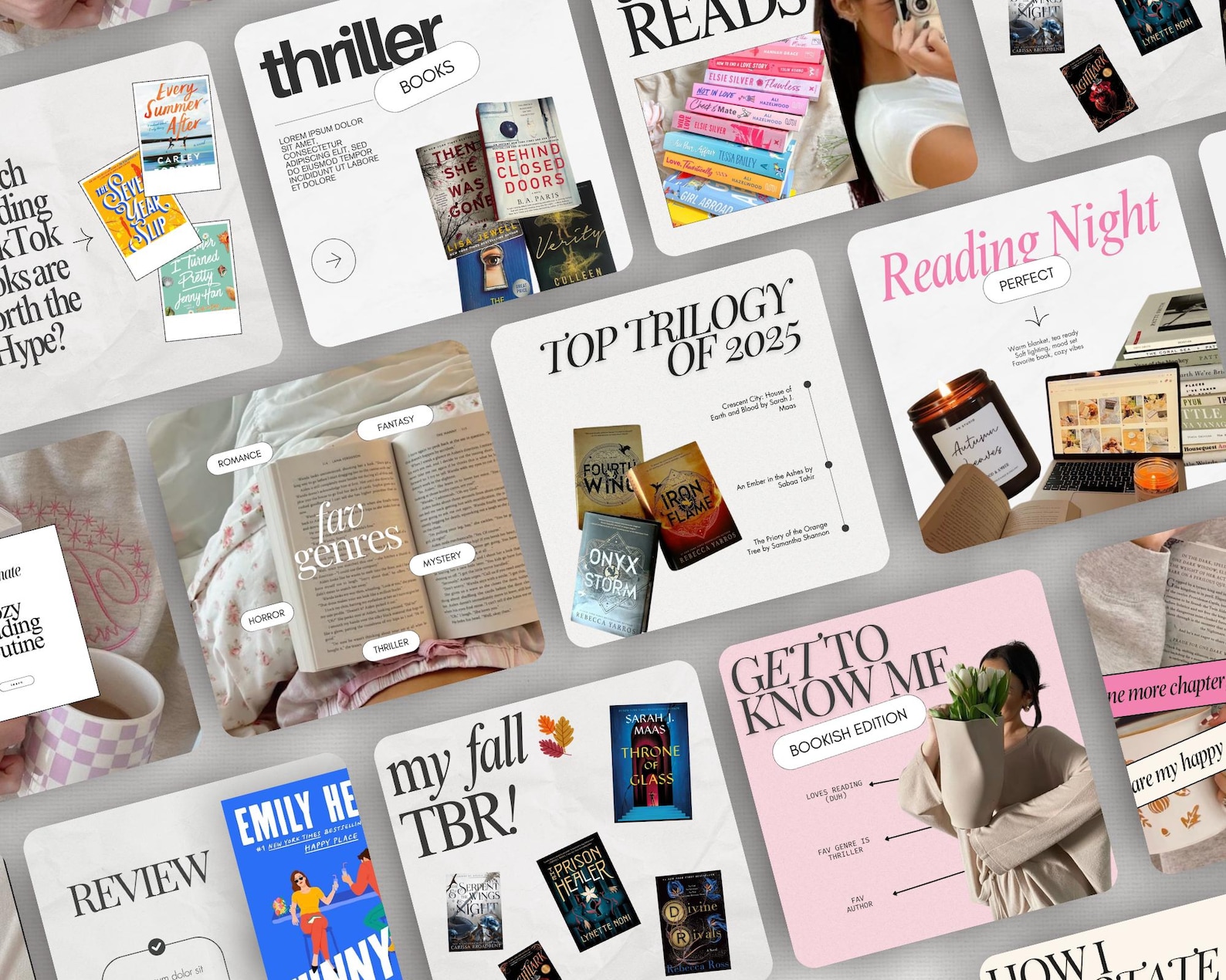 Bookstagram Instagram Templates Canva Post for Book Lovers Reading ...