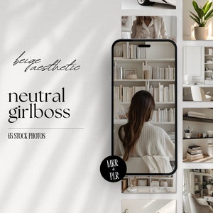 Neutral Girlboss Aesthetic Faceless Stock Photos, Beige Digital Marketing, GirlBoss Stock Image, mrr, plr, Neutral Minimalist Interior Image
