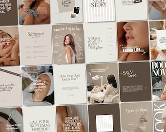 Med Spa Instagram Templates, Clinic Canva Bundle