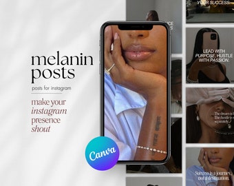 Melanin Instagram Post Templates, Digital Marketing with PLR & MRR