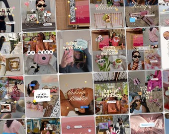 Viral Melanin Pink Instagram Template for Content Creators Aesthetic Canva Post for Personal Branding UGC Influencers iOS Digital Marketing
