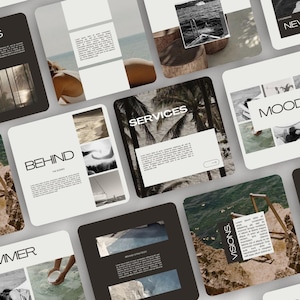 Aesthetic Social Media Templates | Minimal & Modern Instagram Templates | Canva Neutral Posts | Beige and Black | Editable | Luxury Branding