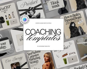 Coaching Instagram Post Templates Social Media Manager Digital Marketing Girl Boss Coaching Business That Girl IG Tiktok Editable Canva Post