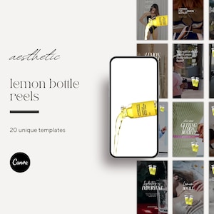 Lemon Bottle Instagram Reels, Fat dissolving Instagram Reels, Lemon Bottle Video, Weight Loss Templates, Lemon Bottle Social Media, Branding