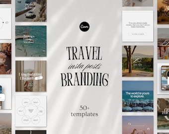 Travel Instagram Post Templates, Travel Blogger Templates, Travel Agent Instagram Post, Vacation Resort Template, Travel Influencer Social