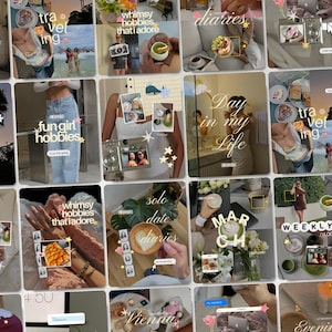 40+ Trendy Instagram Post Templates for Canva designed for content creators, UGC influencers, and social media managers. Aesthetic iOS-inspired digital marketing templates for personal branding, lifestyle content, and modern social media posts.