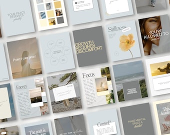Plantillas de publicaciones de Instagram de Mindset Coach, Canva editable (descarga digital)