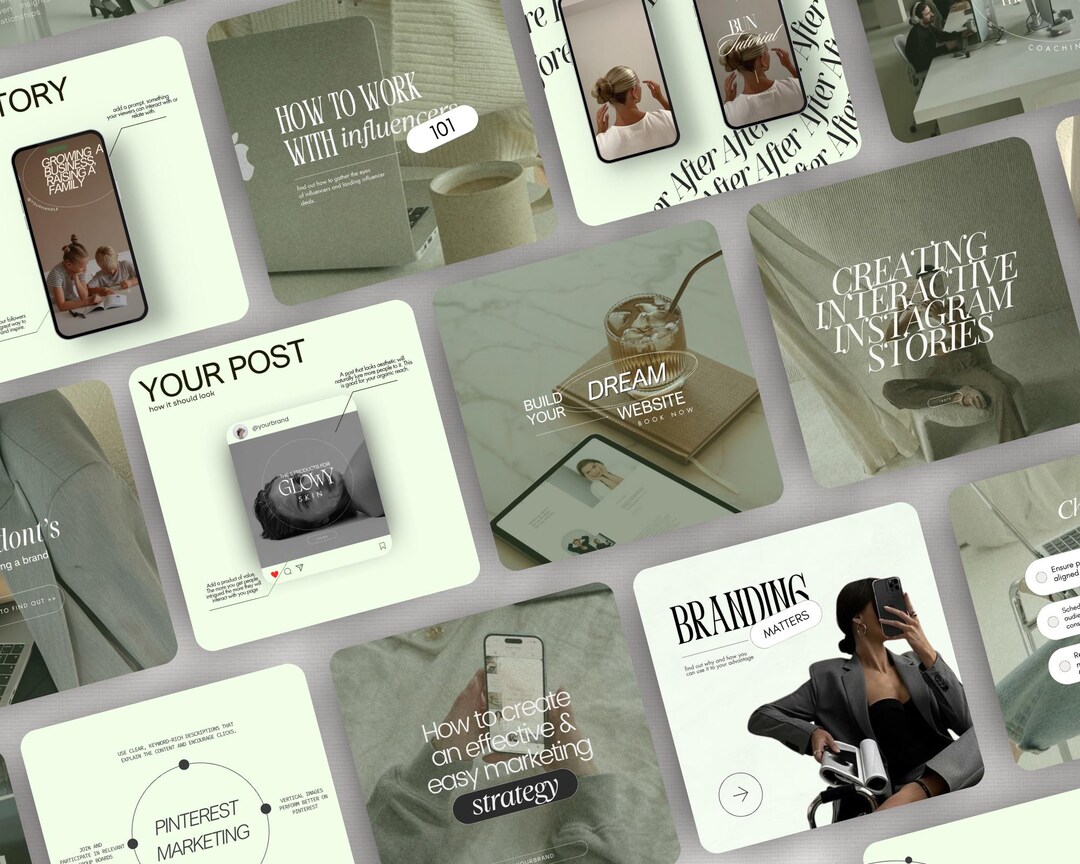 Green Instagram Template, Digital Marketing Agency Templates Canva ...