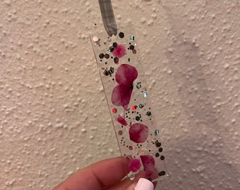 Resin flower bookmarks