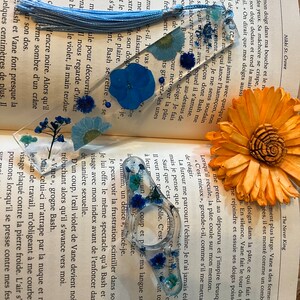 Marque-page et bague de lecture Lot bleu