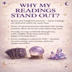 Blind Tarot Reading, Intuitive Psychic Insight, Honest Guidance, Personalized Digital PDF image 2