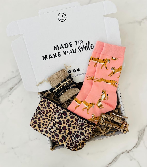 Leopard print gift box. Gift for leopard print lover. Animal print gift. Leopard print gifts. Gift for her. Birthday / just because / bestie