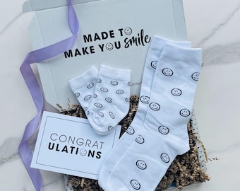 Mummy and Me Socks in a Box. Baby Shower Gift. Mummy and Me Gift. Mummy and Me Socks. Mini Me. Matching Mummy. New Mum Gift.
