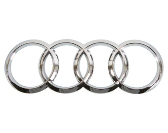 Audi Ringe Emblem Logo Selbstklebende Hinten Heckklappe Kofferraum Chrom