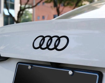 1X Auto Schwarz Glänzende Heck Abzeichen Kofferraum Emblem Für Audi 200x70mm