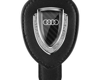 Wei-Secret Auto Sonnenbrillenhalterung, Brillenhalter Audi S-line Logo Aufkleber Audi Emblem