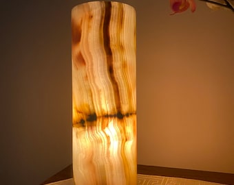 Onyx Cylinder Lamp 4X12Inch