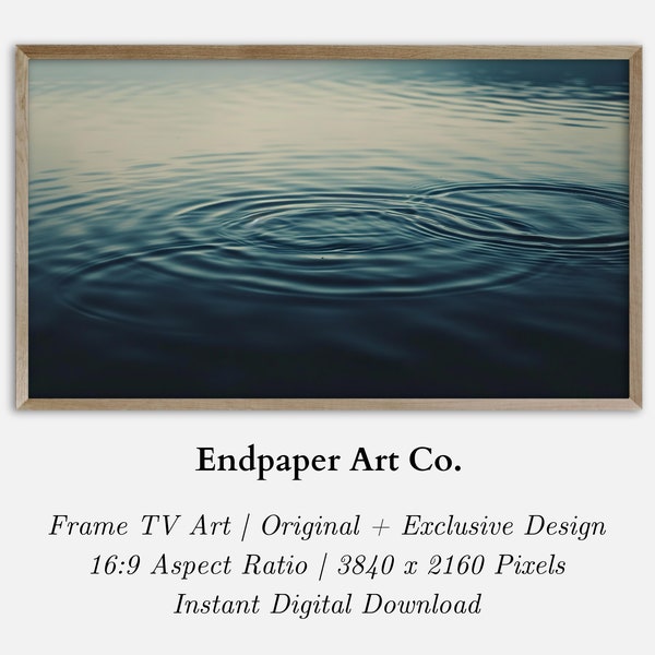 Rippled Water Frame TV Art - Instant Digital Download for 16:9 Samsung & LG Frame TV - Coastal frame tv art - lake frame tv art - water art