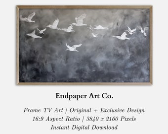 Flock of Birds Frame TV Art | Instant Digital Download for 16:9 Samsung, HiSense Canvas + LG Frame TV | digital wallpaper
