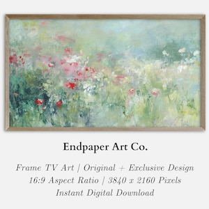 Wildflowers Impressionist Frame TV Art: Monet Style (Digital Download)