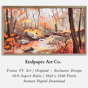 Fall Forest Stream Frame TV Art: Autumnal Hues (Digital Download)
