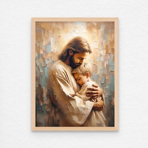 Spiritual Blessings, Christian Painting, Jesus with Children Art, Picture of Jesus Art, LDS Art, Bible Wall Art, Jesus and Kids Painting PNG
