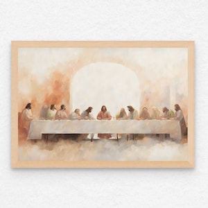 The Last Supper, Christian Painting, Bible Wall Art, Christian Art, Jesus Painting, Digital Christian Art, Last Supper Painting Digital Art