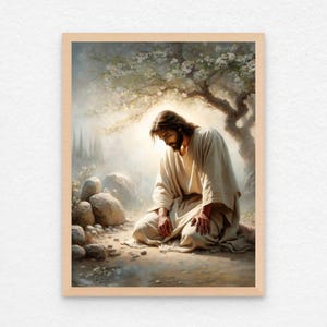 Garden of Gethsemane, Christian Wall Art, Jesus Wall Art, Jesus Printable Art, Bible Prints, Catholic Home Decor, Christian Art, Jesus Print