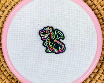 Glow in the Dark Neon Dragon Embroidery/Cross Stitch Needle minder